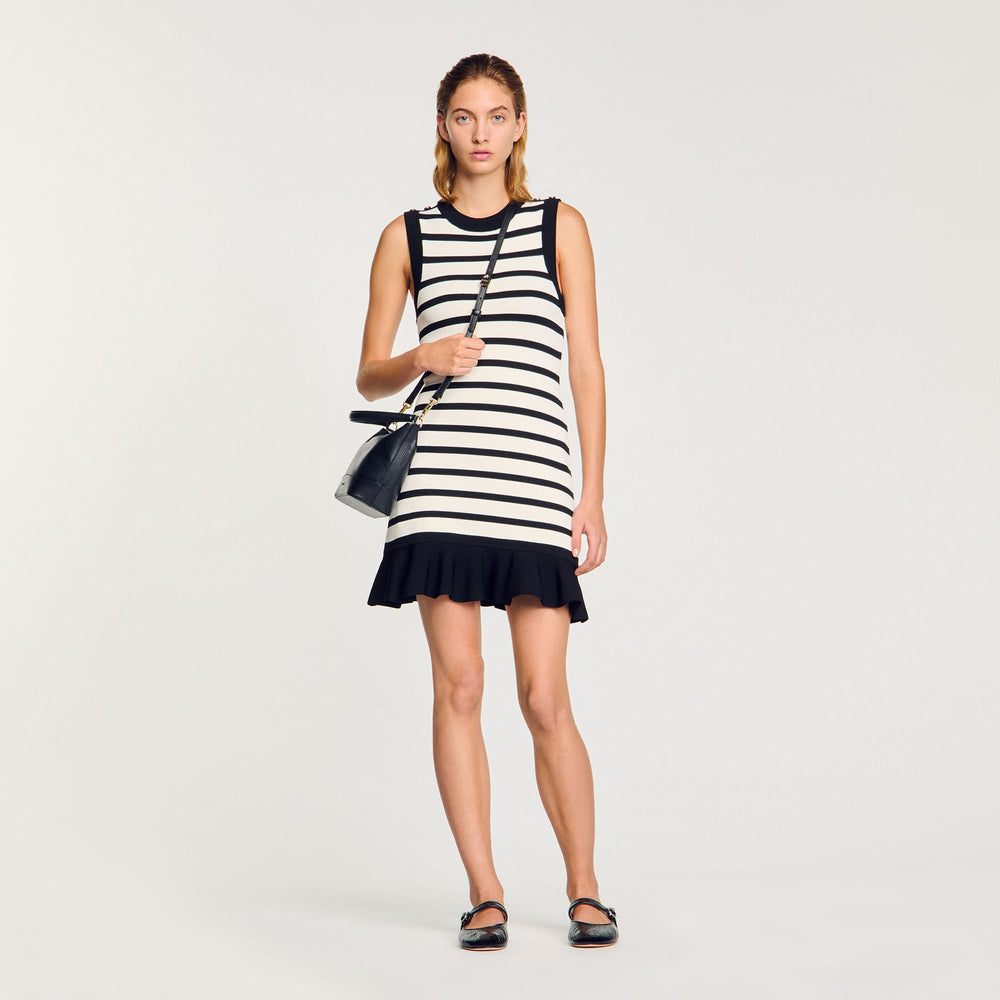 Sandro Women Striped knit mini dress