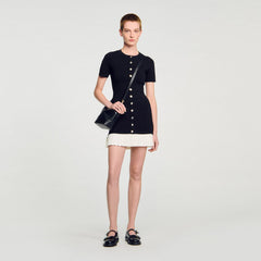 Sandro Women Mini knit dress with ruffle