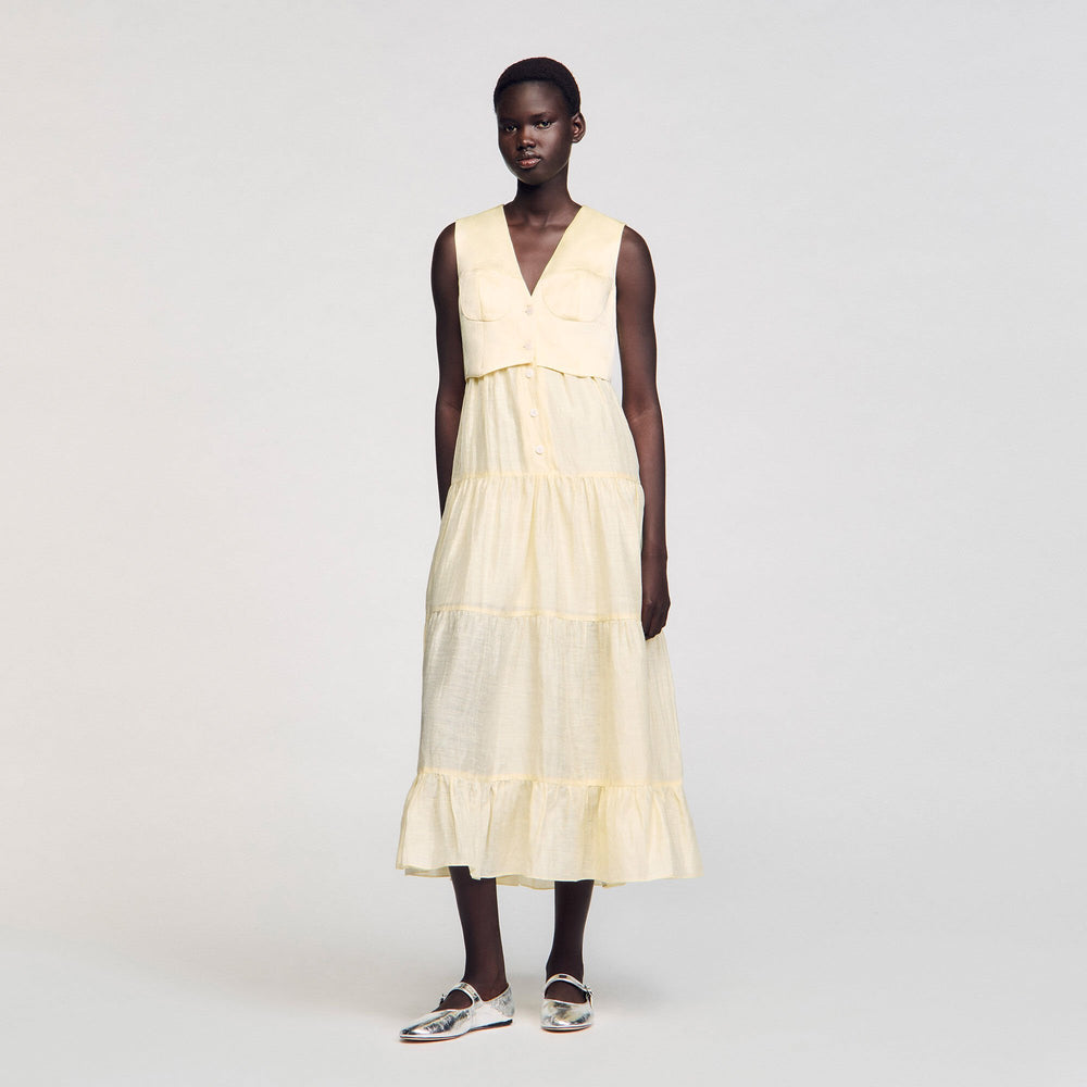 Sandro Women Linen maxi dress