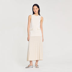 Sandro Women Pearl bead knit maxi dress