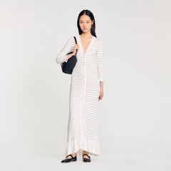 Sandro Women Maxi dress with pearl details