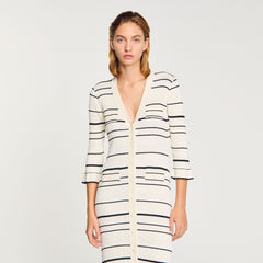 Sandro Women Striped knit maxi dress