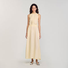 Sandro Women Maxi dress with lace details