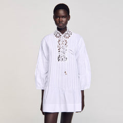 Sandro Women Mini dress with lace detail