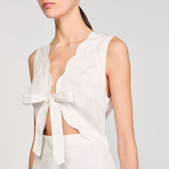 Sandro Women Crinkled maxi dress with bow