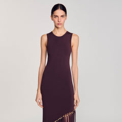 Sandro Women Fringed and beaded maxi dress