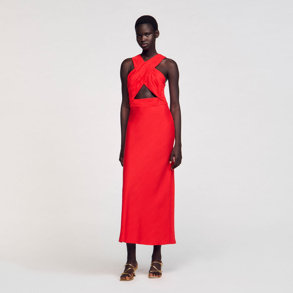 Sandro Women Maxi wraparound dress