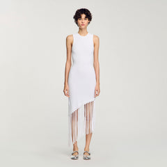 Sandro Women Fringed crochet dress