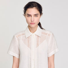 Sandro Women Mini dress with lace details