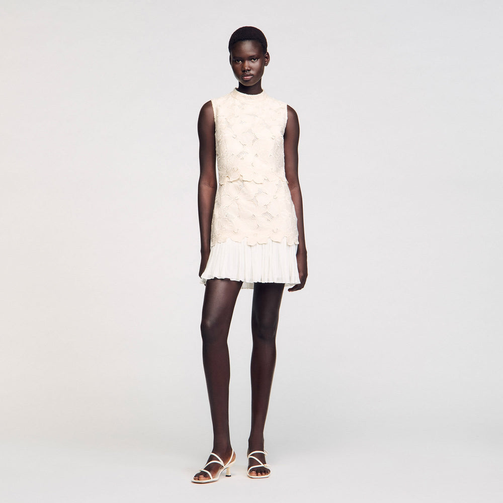 Sandro Women Mini guipure dress