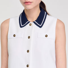 Sandro Women Mini dress with contrasting collar