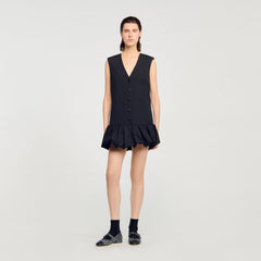 Sandro Women Mini tailored dress with ruffle