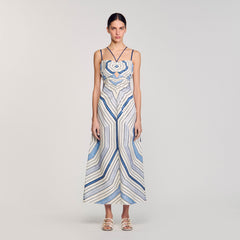 Sandro Women Spiral-motif maxi dress