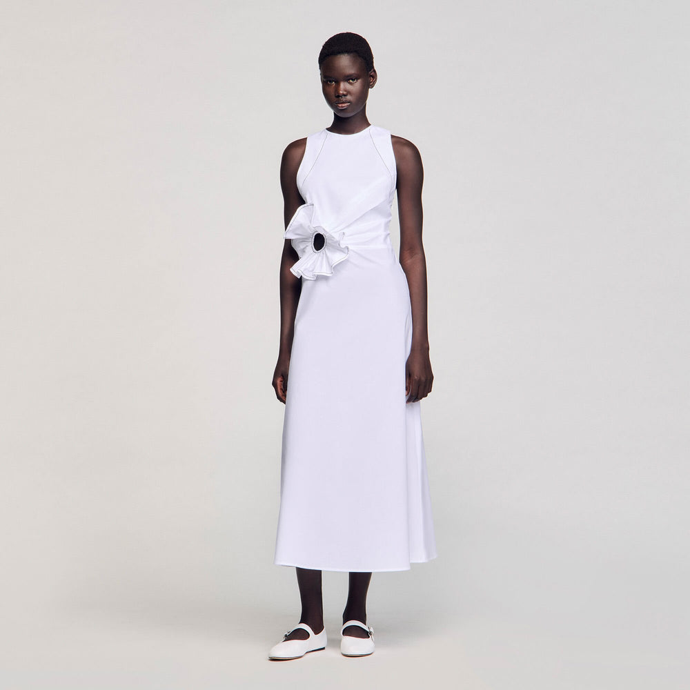 Sandro Women Ruffled sleeveless maxi dress
