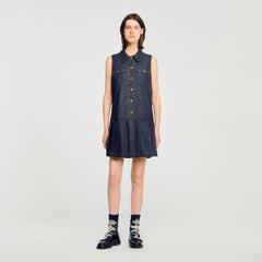 Sandro Women Mini denim dress