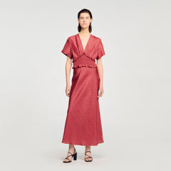 Sandro Women Scarf print maxi dress