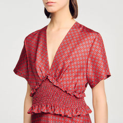 Sandro Women Scarf print maxi dress
