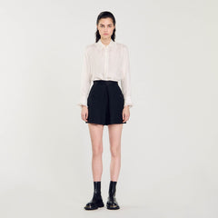 Sandro Women High-waisted shorts with buttons