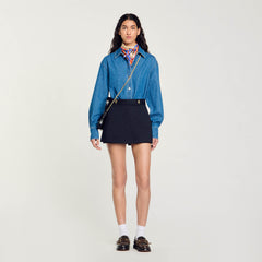 Sandro Women Skort with decorative belt loops