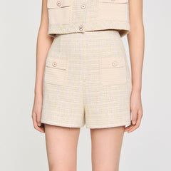 Sandro Women Decorative tweed shorts
