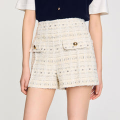 Sandro Women Decorative tweed shorts