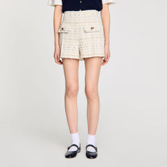 Sandro Women Decorative tweed shorts