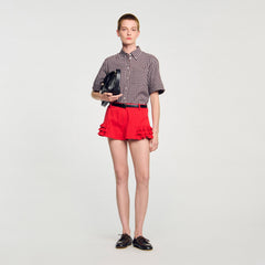 Sandro Women Flared ruffled shorts