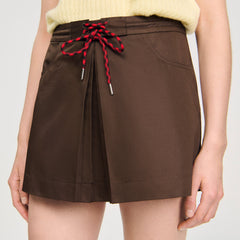 Sandro Women Drawstring pleated skort