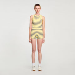 Sandro Women Striped knit shorts