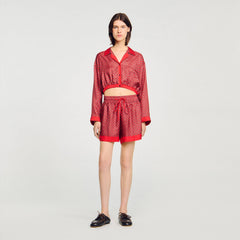 Sandro Women Scarf print shorts