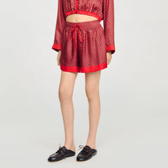 Sandro Women Scarf print shorts