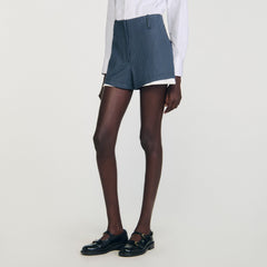 Sandro Women Striped layered shorts