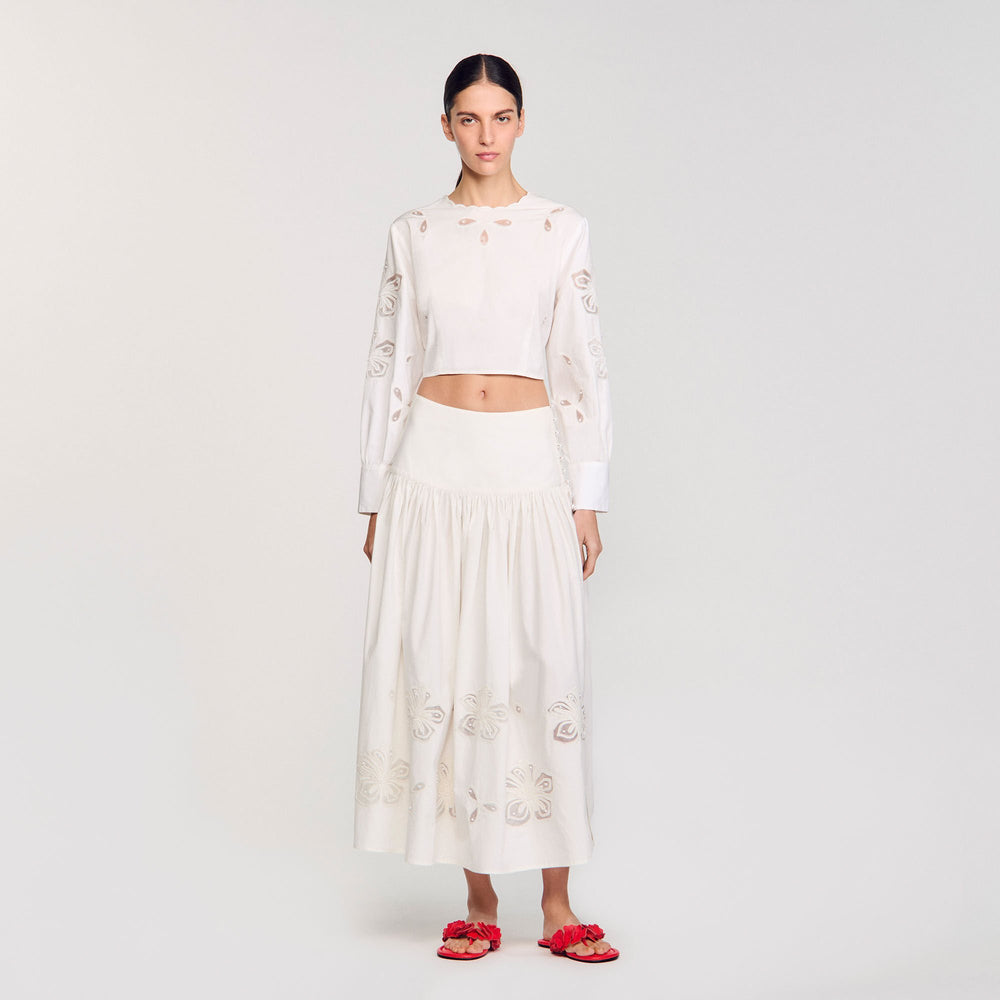 Sandro Women Poplin crop top