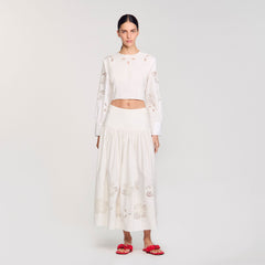 Sandro Women Poplin crop top