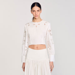 Sandro Women Poplin crop top