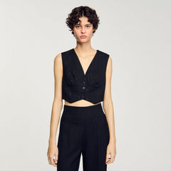 Sandro Women Sequin cropped jacket
