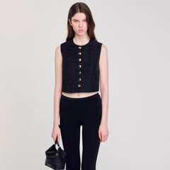 Sandro Women Pleated crop top
