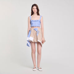 Sandro Women Striped crop top