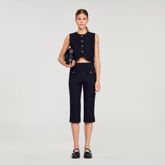 Sandro Women Buttoned crop top