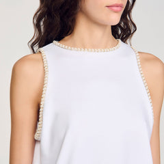 Sandro Women Beaded crop top