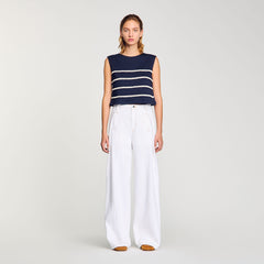 Sandro Women Sleeveless striped T-shirt
