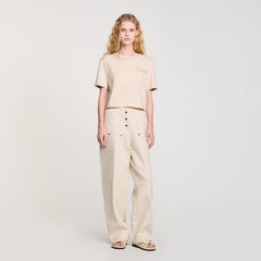 Sandro Women T-shirt with rhinestone details