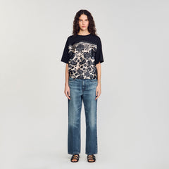 Sandro Women Floral motif T-shirt