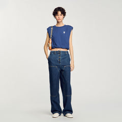 Sandro Women Short draped T-shirt