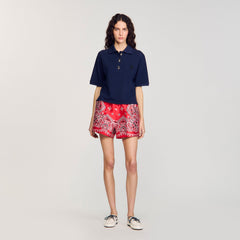 Sandro Women Polo shirt with decorative buttons