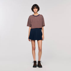 Sandro Women Striped rhinestone T-shirt