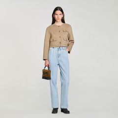 Sandro Women Cropped button-down jacket