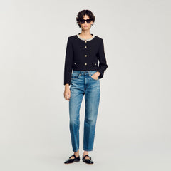 Sandro Women Jacket with beaded collar