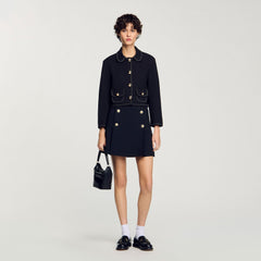 Sandro Women Peter Pan collar cropped jacket