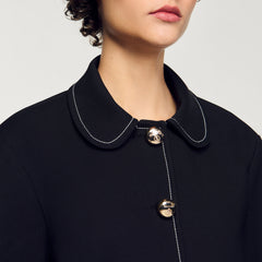 Sandro Women Peter Pan collar cropped jacket